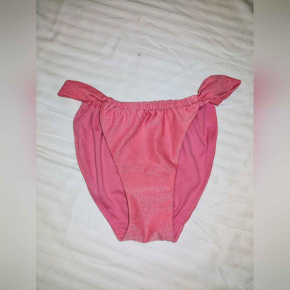 No Boundaries Pink Sparkle Bikini Bottoms Size S